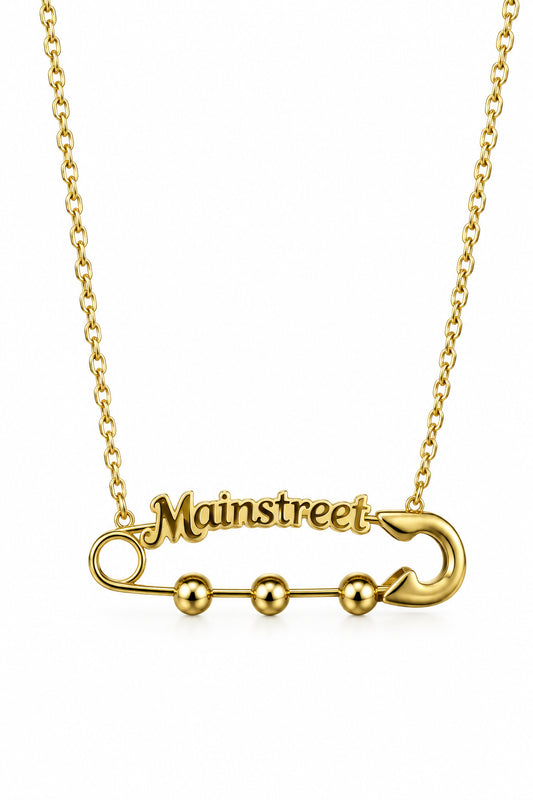 Main Street Safety Pin Necklace