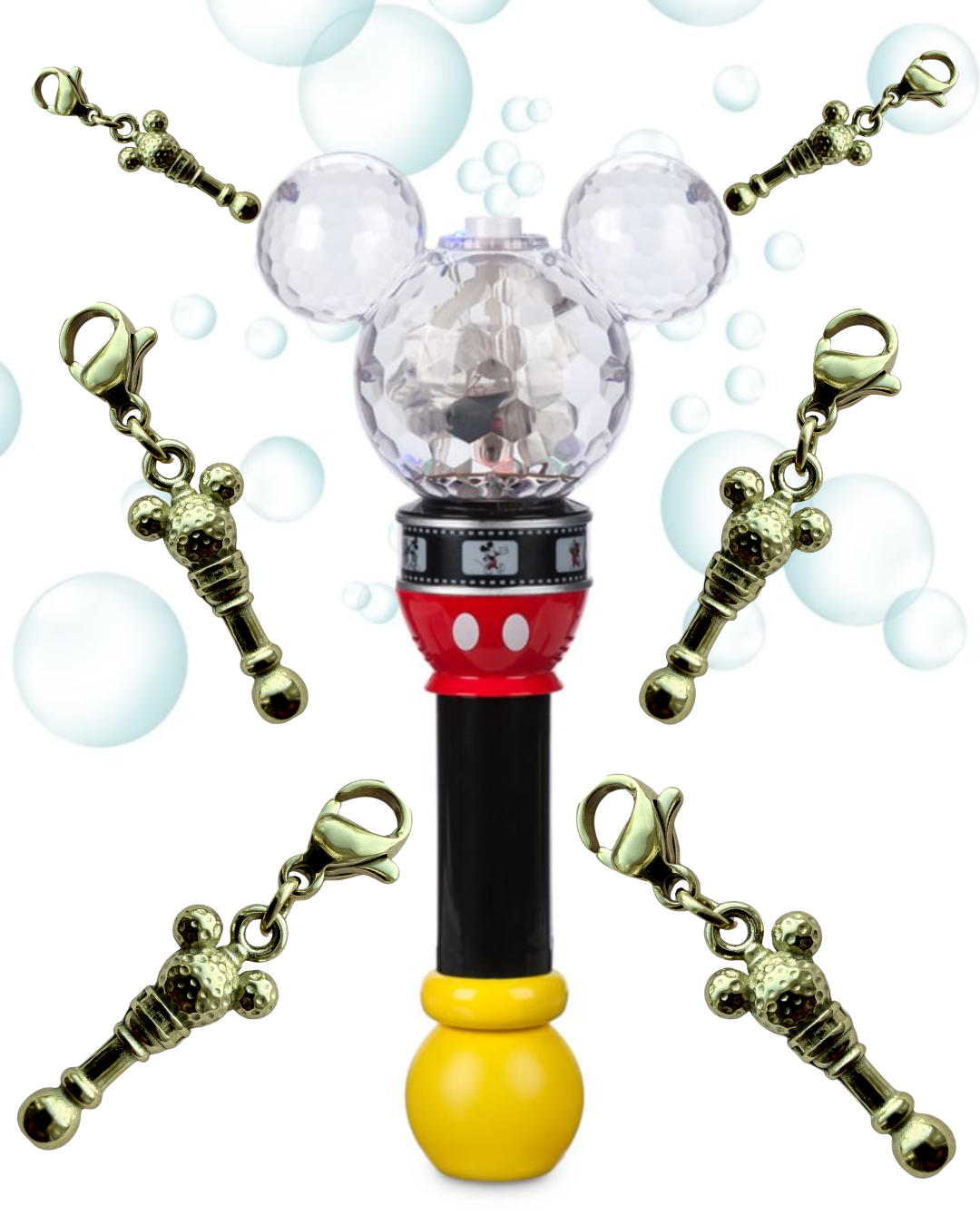 Mickee Bubble Wand Gold Charm