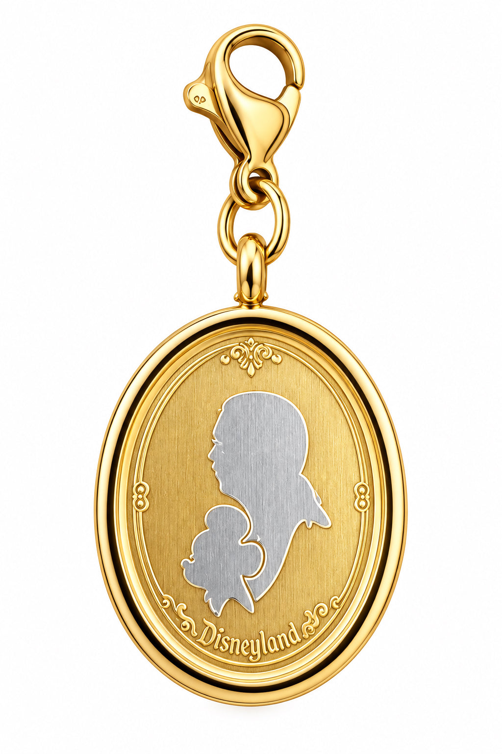 Mick & Walt Silhouette Gold Charm