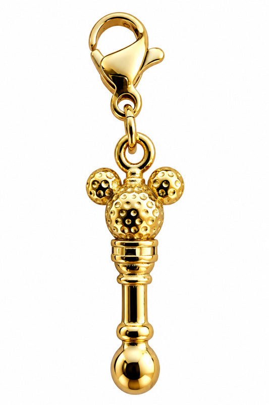 Mickee Bubble Wand Gold Charm