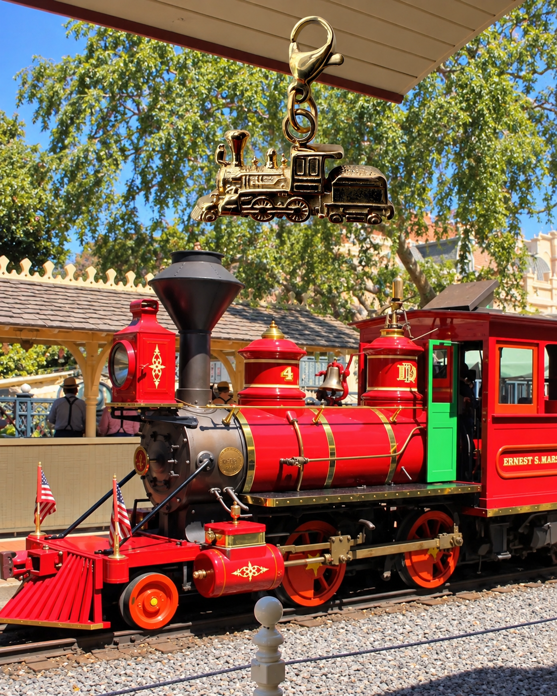 DLR Train Gold Charm