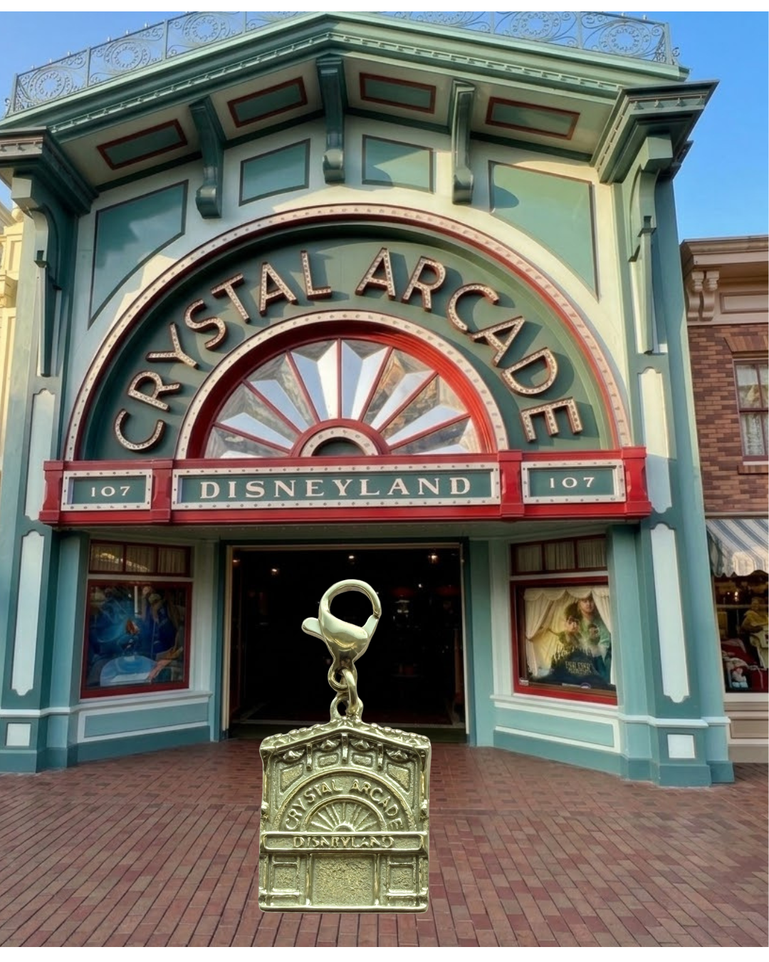 Crystal Arcade Gold Charm