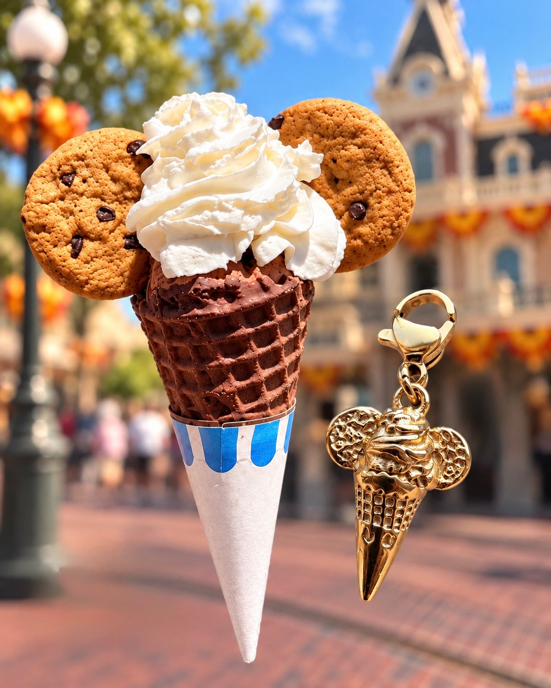 Gibson Girl Ice Cream Gold Charm